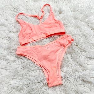 PARADE orange sherbet bra + panty set xs